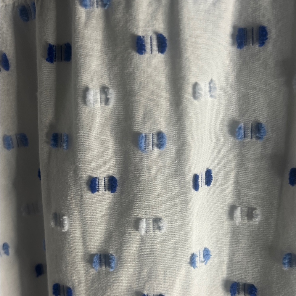 Karen Scott White and Blue 100% cotton 3/4 sleeve Too size 3X with nice design - Picture 7 of 7